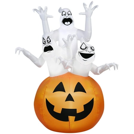 Airblown Inflatable 6' X 4' Ghost Trio Halloween Decoration
