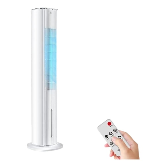 Enfriador Ventilador Torre Portátil Veohaut Oscilación De60° Blanco 1.09m De Altura 6 Litros