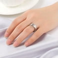 thumbnail image 3 of Dainty Heart Dangle Ring for Girl Couple Moon Charm Gifts Stainless Steel, 3 of 9