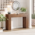 thumbnail image 3 of 55-Inch Farmhouse Console Table, Narrow Long Sofa Table Behind The Couch, Walnut, 3 of 8