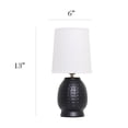 thumbnail image 4 of Mod Lighting and Decor Petite Dimpled Ceramic Table Lamp with Tapered Shade - 12.5" - Black, 4 of 9