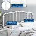 thumbnail image 4 of Headboard, King Size, Metal, White, Modern Contemporary Urban Design, Bedroom Master Guest Suite, 4 of 7