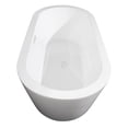 thumbnail image 3 of Mermaid 71 Inch Freestanding Bathtub in White with Shiny White Drain and Overflow Trim, 3 of 4