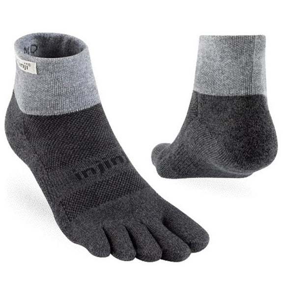 Injinji Performance 2.0 Trail Midweight Mini-Crew Socks, Granite, Small