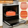 thumbnail image 4 of OUSITAID Silicone Microwave Bacon Cooker with Tray Bacon Rack and Grease Catcher Non-Stick Perfect for Oven Air Fryer Cooking Bacon  Sausage  Pizza Rolls, 4 of 9