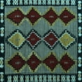 thumbnail image 1 of Ahgly Company Indoor Square Abstract Light Blue Modern Area Rugs, 6' Square, 1 of 4