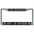 thumbnail image 1 of The Pentagon Dept. Of Defense Chrome License Plate Frame, 1 of 1