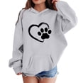 thumbnail image 2 of HAiming Kids Pullover Sweatshirts Printed Long Sleeve Hooded Loose Casual Shirts Fall Winter Workout Tops with Pockets, 2 of 7