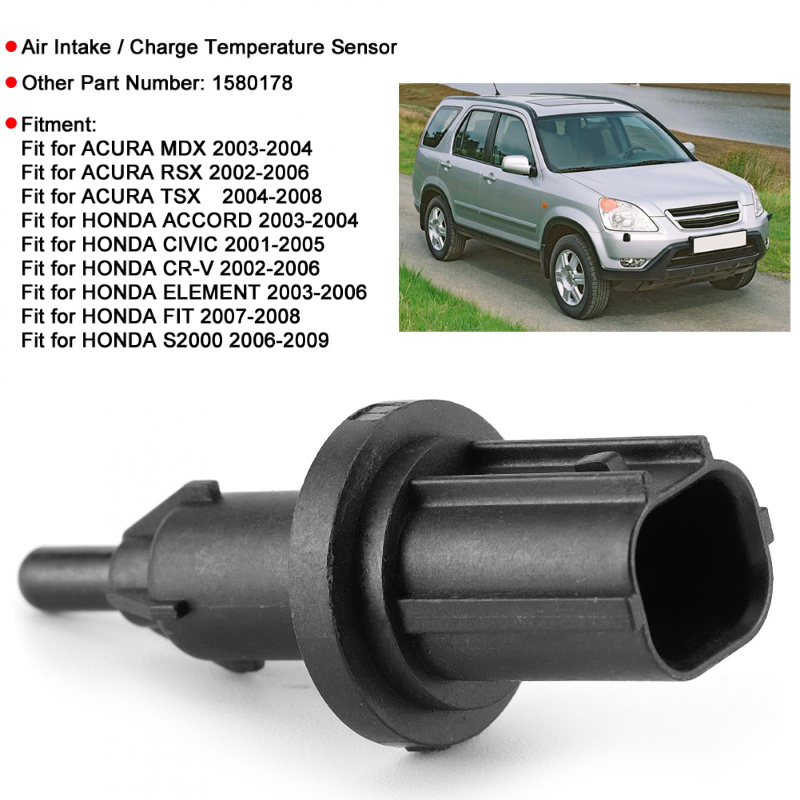 Air Intake/ Charge Temperature IAT Sensor 1580178 Replacement Fit For -  