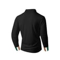 thumbnail image 2 of Men's Hello Darkness My Old Friend Long Sleeve Polo Shirt Casual Collared Pullover Top, 2 of 4
