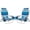 Blue, variant on SUNSPIRE Backpack Beach Chairs for Adults 2PK Lightweight 5-Position Adjustable Folding Portable Camping with Cup Holder Outdoor Multi Stripes