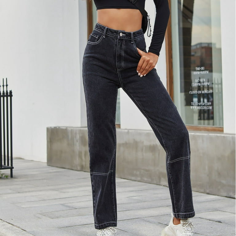 Seven7 Womens Relaxed Straight Jean : : Clothing, Shoes &  Accessories