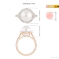 thumbnail image 5 of ANGARA South Sea Cultured Pearl Split Shank Ring with Halo in 14K Rose Gold for Women | June Birthstone, Birthday, Anniversary, Jewelry Gift for Women | Pearl Ring, 5 of 9