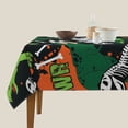 thumbnail image 3 of Wukai Dinosaur Skeleton Waterproof Tablecloth for Kitchen Dining, Fits Square Tables for 2-4 Seats -60"x60", 3 of 7