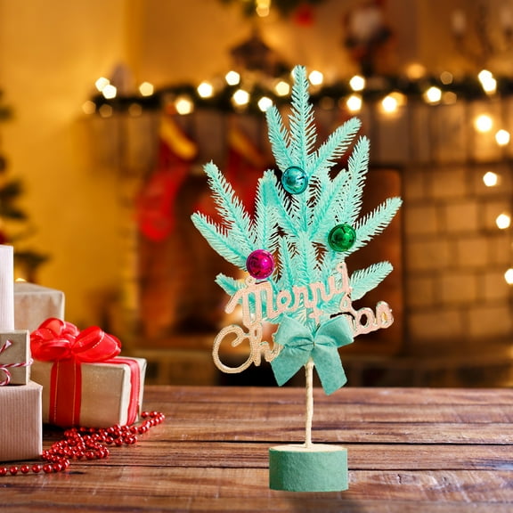 Under $5 Indoor Christmas Decoration Hwkond 45CM Mini Christmas Tree With Bell Decorations Desktop Display Children's Gifts Christmas Package Small Trees Christmas Decorations,Mint Green