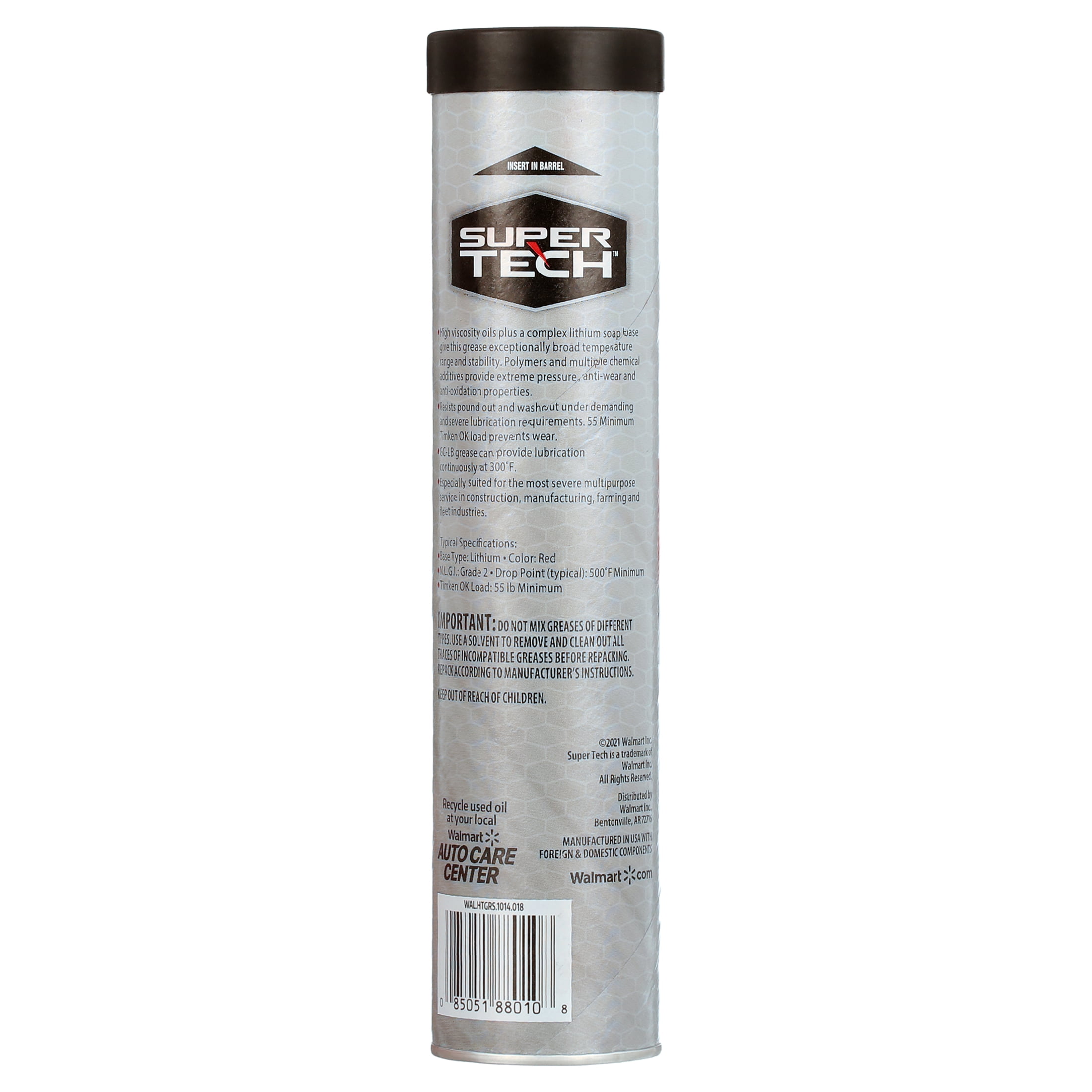 (4 pack) Super S Multi-Duty Complex Grease Tube, 14 oz - Gray