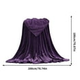 thumbnail image 2 of XYAIYT Fleece Throw Blanket Super Soft Reversible Plush Microfiber Double Sided Warm Cozy Blanket for Couch Sofa Bed Travel Home Easy Care Gift for Women and Family Suit Gift 70.9x78.7in Purple, 2 of 3