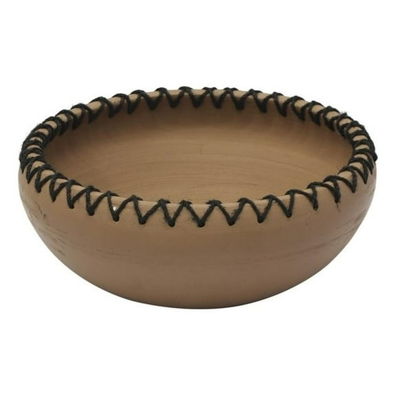 Pemberly Row Handmade Modern Transitional Natural Terracotta Bowl