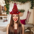 thumbnail image 2 of Shoreew Christmas Tree Hat Glitter Tinsel Santa Hat for Adults Children Funny Holiday Party Acceesory for New Year Christmas Supplies, 2 of 6