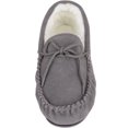 thumbnail image 2 of SNUGRUGS Womens Luxury Wool Suede Moccasin / Slipper with Rubber Sole (11 US, Grey), 2 of 7