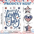 thumbnail image 3 of 6 Sheet Patriotic Window Clings 4th of July Window Decals Retro Style USA Stars Flag Firework Decor for Independence Day Home Party Glass Mirror Decoration, 3 of 7