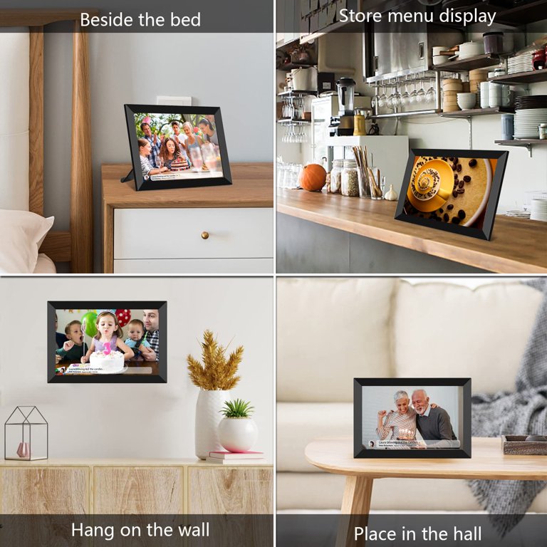 Frameo 8" Digital Photo Frame - Touch Screen, WiFi, 16GB Storage, Auto-Rotate, Share Photos Instantly Via App