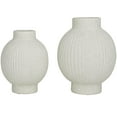thumbnail image 6 of CosmoLiving by Cosmopolitan 11", 9"H Ribbed White Ceramic Vase, Set of 2, 6 of 7