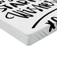 thumbnail image 2 of Ambesonne Xo Fitted Sheet 2 Pcs Set, Mermaid Kiss Starfish Words, Twin, Black and White, 2 of 3