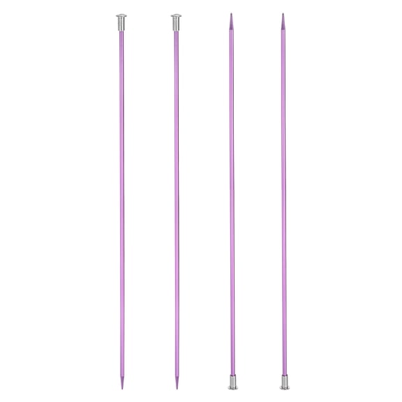 Uxcell 4Pcs Aluminum Knitting Needles 4mm Single Pointed Knitting Needle 13.8 Inches Length for Handmade Projects DIY