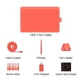 thumbnail image 6 of Huion Inspiroy HS611 Graphics Drawing Tablet Android Support with 8 Multimedia Keys Battery-Free Stylus(Coral Red), 6 of 10