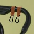 thumbnail image 2 of Addmotor Stroller Hooks, Multipurpose Baby Stroller Clips, High Weight-Bearing, Leather, 2 Piece, 2 of 10