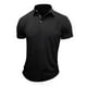 thumbnail image 1 of pstuiky camisetas de hombre, Camiseta de manga corta para hombre, estilo informal, lisa, con cuello vuelto y botones camisetas de hombre m, 1 of 4
