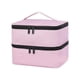 thumbnail image 3 of Bolsa de almacenamiento de esmalte de uñas con divisor, 30 botellas, gran capacidad, doble capa. Rosa, 3 of 9