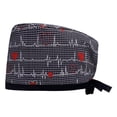 thumbnail image 1 of Gorro quirúrgico estampado de algodón para mujer, gorro de enfermera ajustable, gorro de limpieza bucal dental, 1 of 5