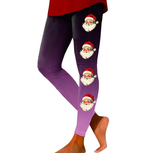Zhanying Tenues de Noël pour Femmes Confort Toute la Journée Résistant aux Plis Grande Taille Collants Violets Violets TG