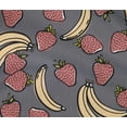 thumbnail image 4 of oneOone Cotton Flex Gray Fabric Banana & Strawberry Fruits Sewing Craft Projects Fabric Prints By Yard 40 Inch Wide, 4 of 4