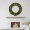 thumbnail image 5 of Home Heritage 72? Large Artificial Christmas Wreath Prelit 400 Multi Color LED Lights, Pinecones, Corded, Green, 5 of 6