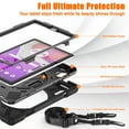 thumbnail image 3 of For Lenovo Tab M9 Case 9.0 inch 2023 Released TB-310FU, 360 Hand Strap, Shoulder Strap, Kickstand, Rugged Drop Protection, Black, 3 of 7
