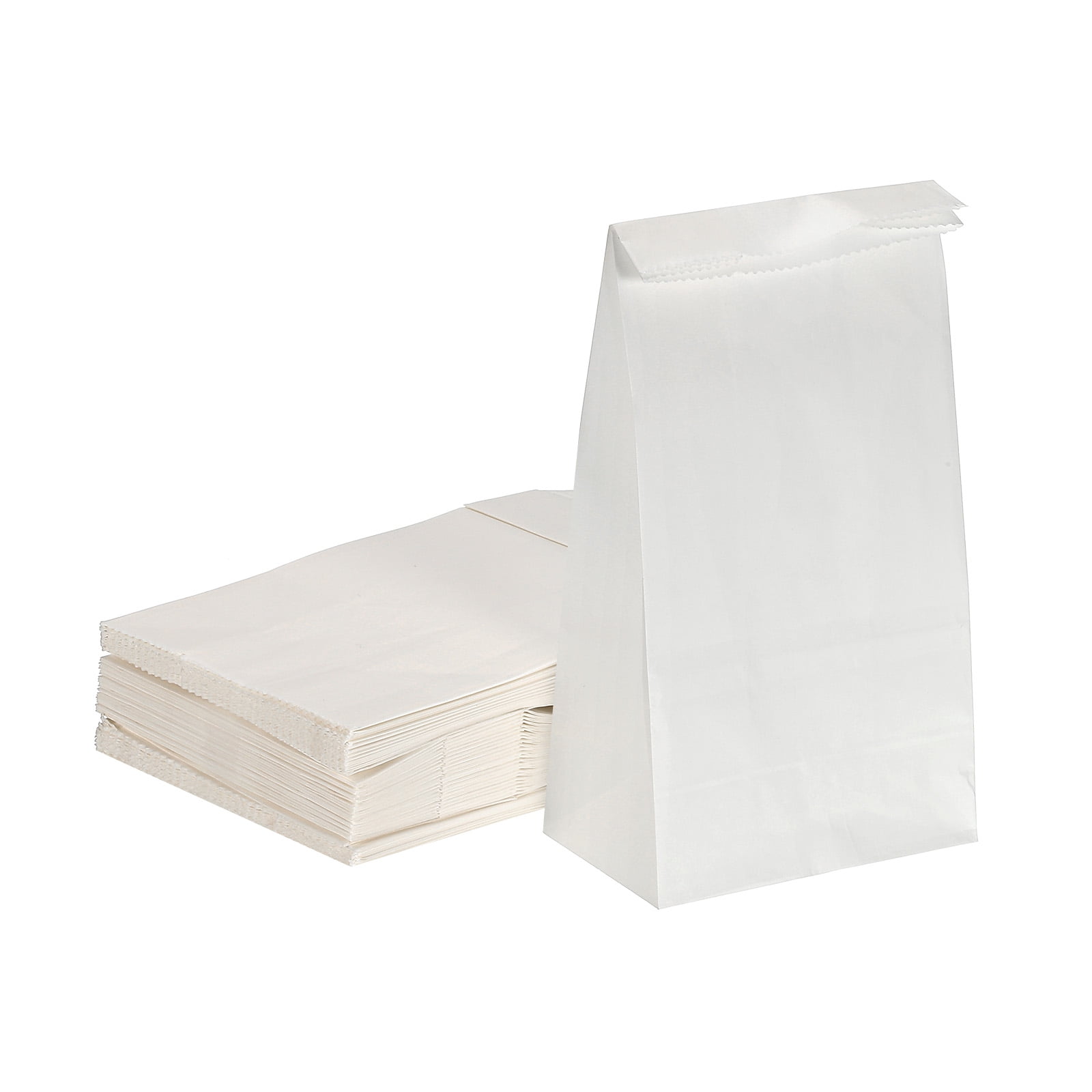 Uxcell Paper Bags White Paper Grocery Bag 1lb 3.5x2.2x6.7 Inch 60g for ...