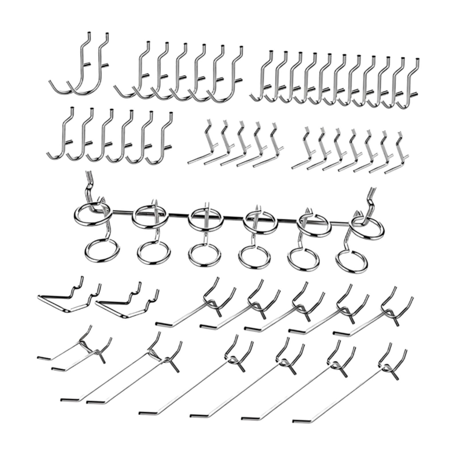 figatia 50 Pieces Pegboard Hooks Assortment Peg Board Organizer Accessories for Organizing Tools Heavy Duty Peg Hooks for Garden Home