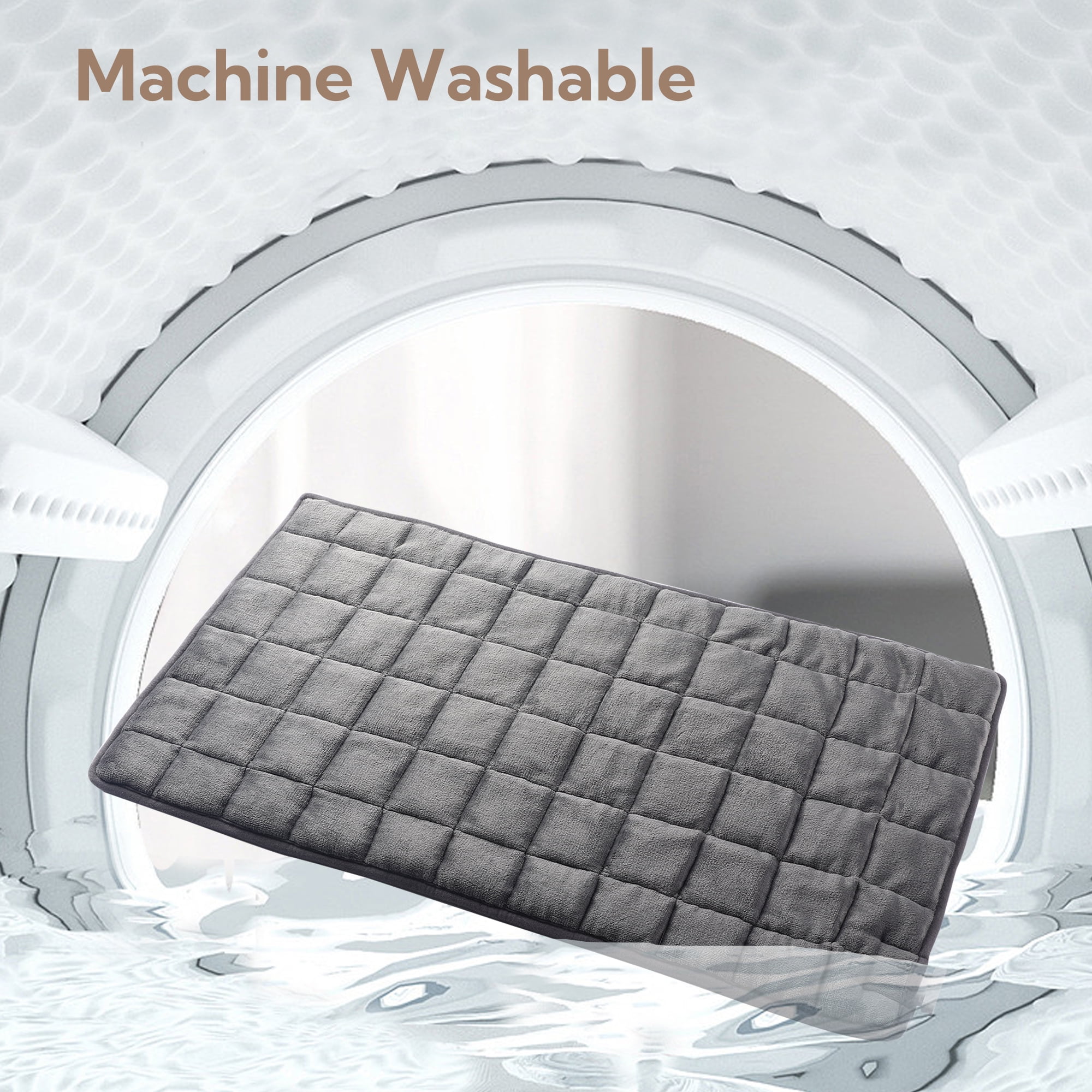 SUNNY HEAT Weighted Checkerboard Electric Heating Pad - 18x33 inches ,Soft Flannel,Gray, Relieve Body Aches (1 Piece)