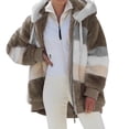 thumbnail image 2 of Chaqueta de gran tamaño para mujer, abrigo cálido de felpa con bolsillo y capucha, ropa de calle holgada con cremallera de Cachemira, otoño e invierno, 2024, 2 of 2