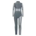 thumbnail image 3 of Alvivi Kids Girls Dance Full Bodysuit Long Sleeve Ballet Unitard Leotard Gymnastics Jumpsuit Skating Dancewear One Piece Grey 8, 3 of 7