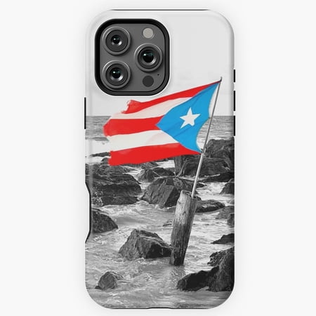 Puerto Rico Flag Beach Summer Tropical Island Art iPhone 11 12 13 14 15 16 17 Pro Max Case