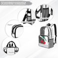 thumbnail image 6 of Xoenoiee Cherry Polka Dot Print Kids School Backpack Large Capacity Schoolbag Travel Casual Daypack Teens Girls Back to School Gifts 17" Clear Bookbag PVC See Through School Students Rucksack, 6 of 7