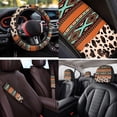thumbnail image 4 of Uorisanigo Tribal Aztec Car Accessories Set 14 Pcs with Cars Seat Covers and Steering Wheel Accessories Seat Belt Pads Auto Console Cover Cars Headrest Cover Keychain Comfortable for Car SUV, 4 of 6