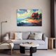 thumbnail image 3 of Póster de lienzo de una casa de madera junto al mar, decoración de dormitorio, paisaje deportivo, decoración de oficina, regalo, estilo marco, 16 x 24 pulgadas (40 x 60 cm), 3 of 8