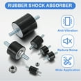 thumbnail image 4 of 2Pack M5 x 12mm Rubber Mounts, 20 x 15mm Rubber Vibration Isolator with Nuts, 4 of 6