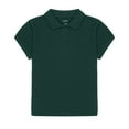 thumbnail image 2 of My Bow 3Pack Pique Polo Cotton T-Shirts for Girls, (Green, Yellow ,Purple), XS (4-5), 2 of 5