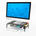 thumbnail image 6 of Mount-It! Metal Mesh Computer Monitor Stand and Riser with Pullout Drawer, 6 of 9